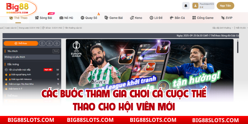 Các bước tham gia chơi cá cược thể thao cho hội viên mới